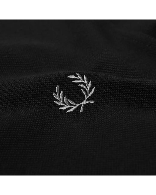 Fred Perry Tops ,Zwart ,Katoen Slim Fit Plain Polo Met Strepen in het Black voor heren