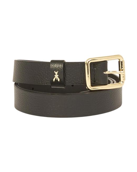 Cinturón de cuero negro con tachuelas Patrizia Pepe de color Black