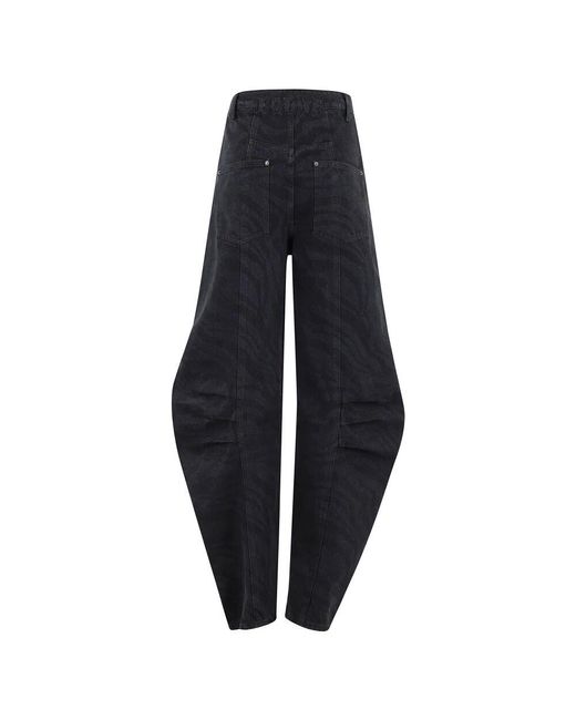 ROTATE BIRGER CHRISTENSEN Blue Twill cargo hose mit zebra-muster