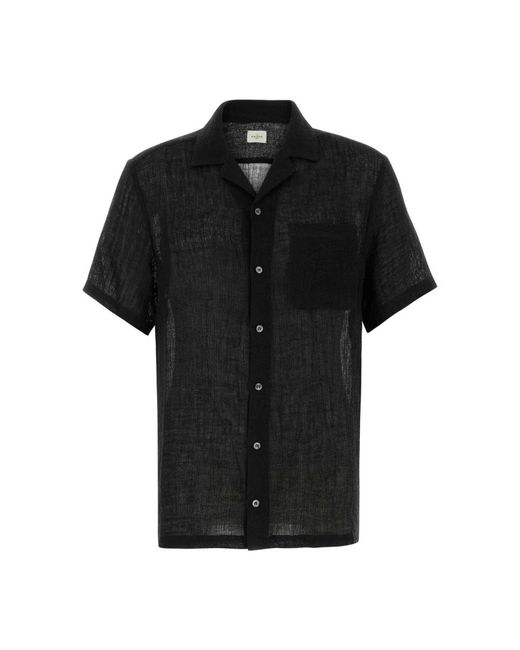 LeKasha Black Short Sleeve Shirts for men