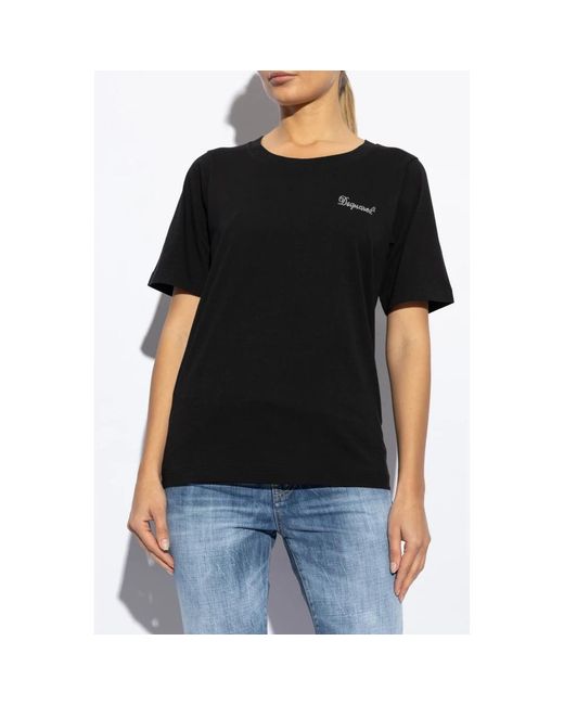 DSquared² Black T-shirt mit logo
