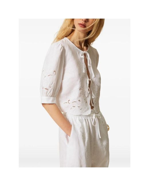 Twinset Overhemden ,Wit ,Jacket in het White