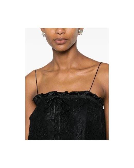 THE NINA STUDIO Black Sleeveless Tops