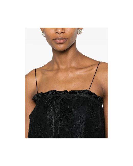 THE NINA STUDIO Spaghetti Top in het Black