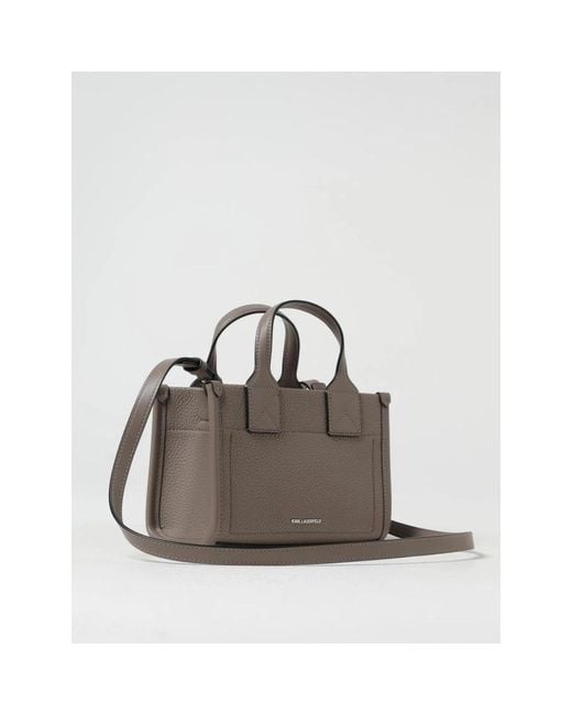 Karl Lagerfeld Ikonik Mini Tote in het Brown