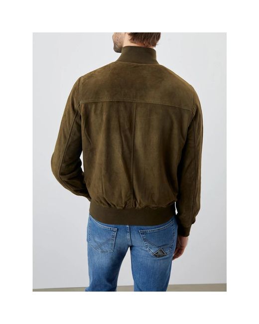 Roy Rogers Green Leather Jackets for men