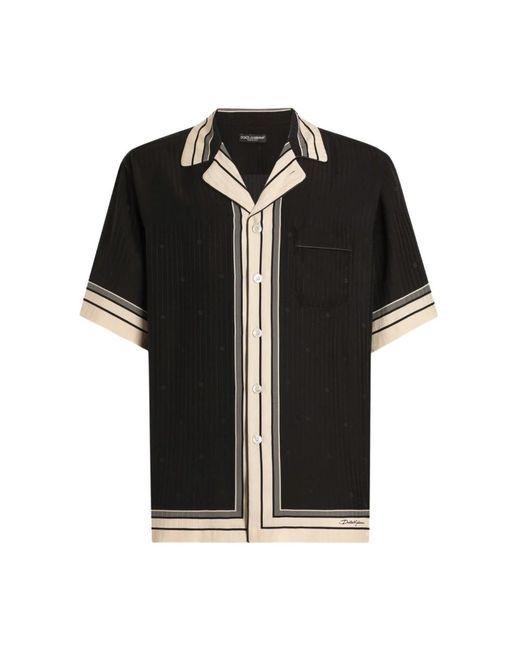Dolce & Gabbana Black Short Sleeve Shirts for men