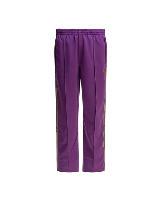 Needles Purple Straight Trousers for men