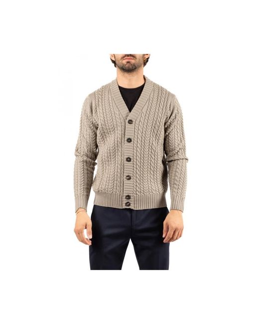 FILIPPO DE LAURENTIIS Gray Cardigans for men