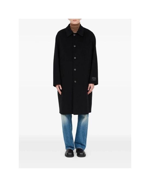 MM6 by Maison Margiela Black Single-Breasted Coats for men
