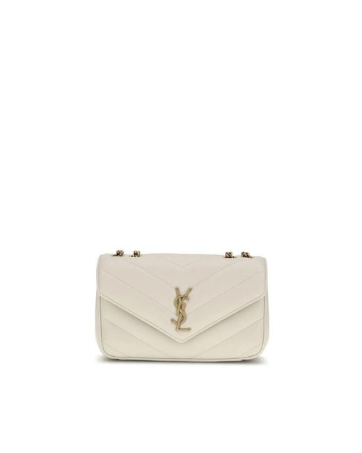 Saint Laurent Shoulder Bags in het Natural