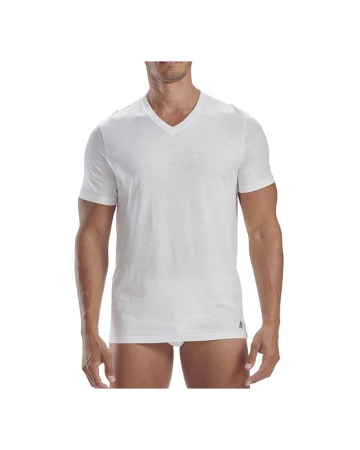 Adidas Kurzarm v-ausschnitt t-shirt 3er pack in White für Herren