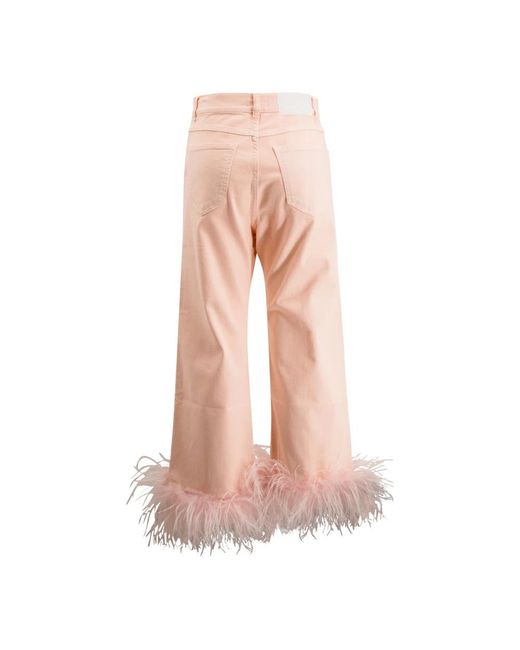 P.A.R.O.S.H. Pink Wide Jeans