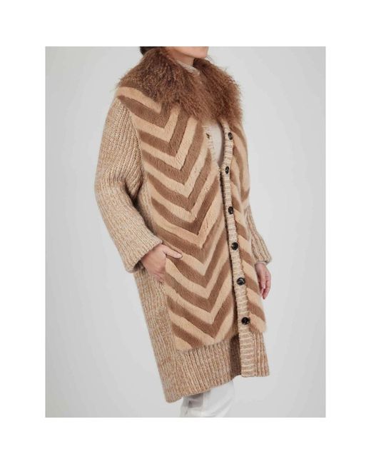 Kiton Regular Gestructureerde Overjas in het Brown