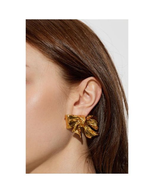 Moschino Metallic Messing-Ohrclips