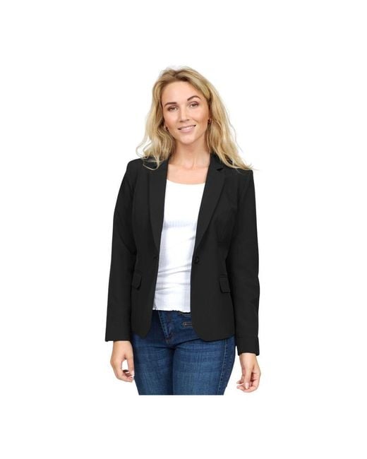 2-Biz Black Blazer aus leinen