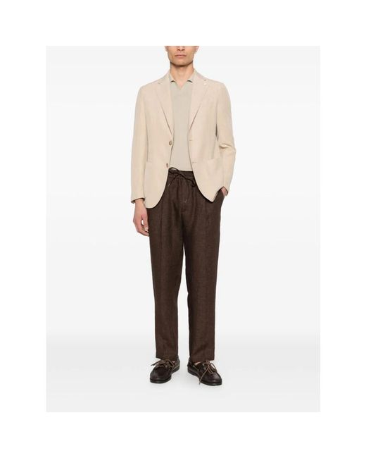 BRIGLIA Brown Sweatpants for men