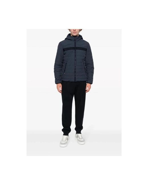 Tommy Hilfiger Jassen ,Blauw ,Gewatteerde Jas Met Capuchon in het Blue voor heren
