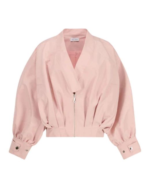 WEILI ZHENG Pink Bomber Jackets