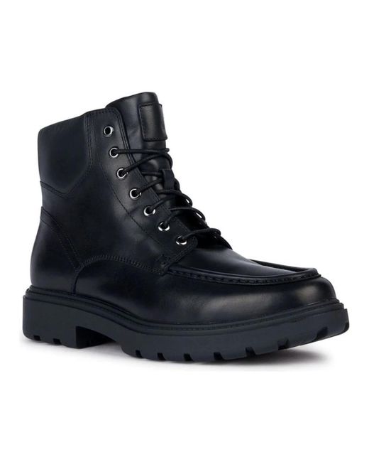 Geox Black Lace-Up Boots for men