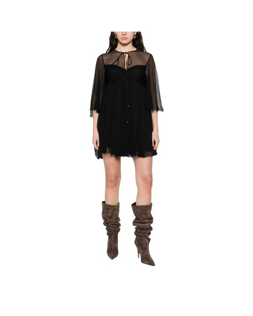 Chloé Kleedjes ,Zwart ,Velato Short Dress in het Black