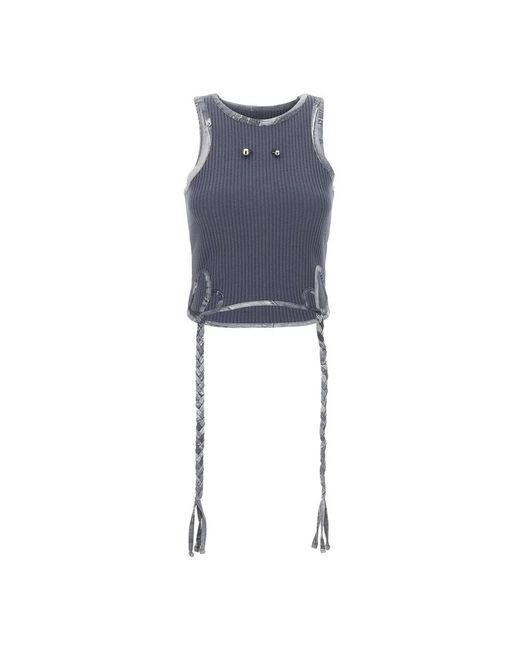 ANDERSSON BELL Blue Sleeveless Tops