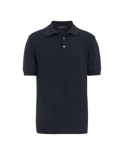 Oscar Jacobson Blue Polo Shirts for men