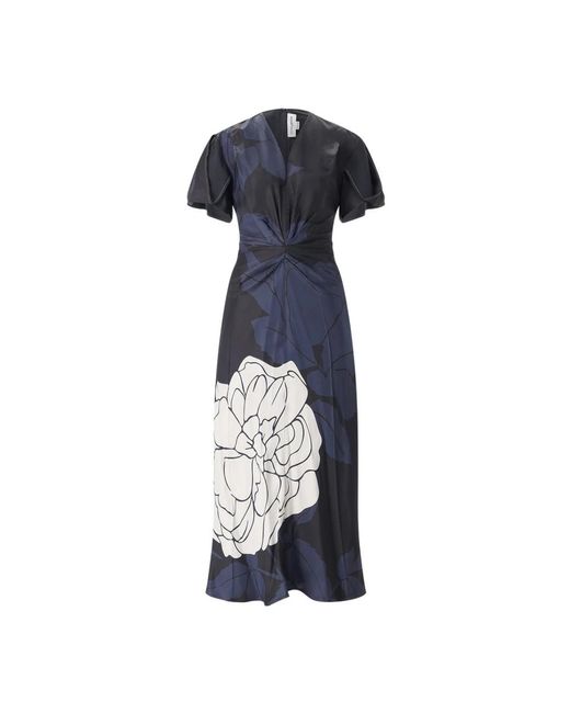 Victoria Beckham Blue Midi Dresses