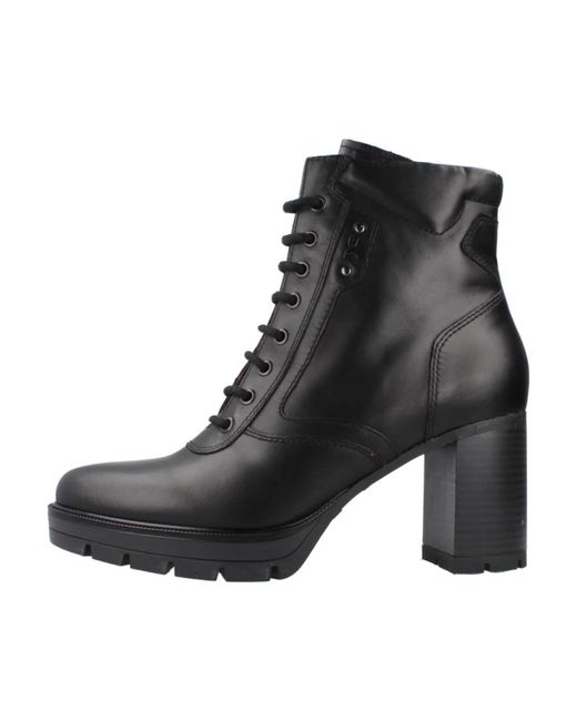 Botines Elegantes Con Cordones, Mujer, Talla Nero Giardini de color Black