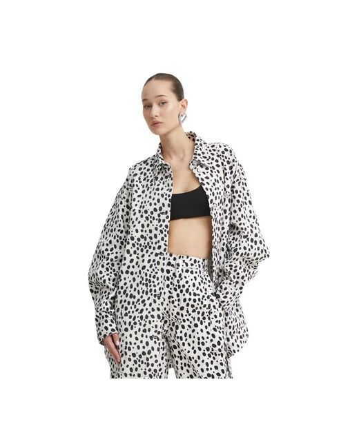 Moschino Oversized Denim Jacket in het White