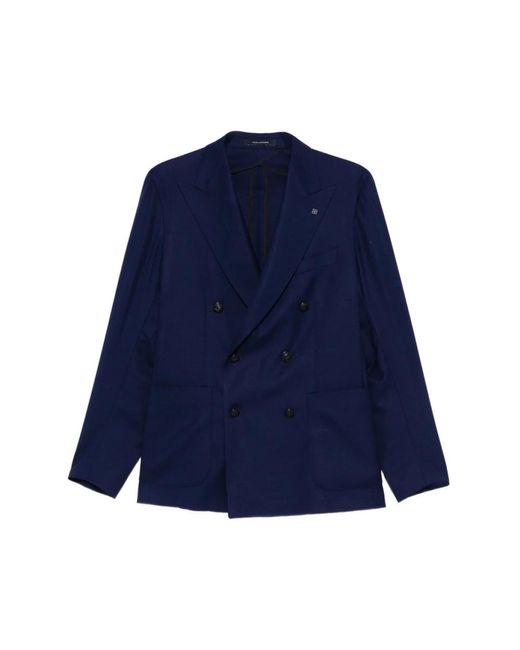 Tagliatore Double-Breasted Jacket in het Blue voor heren