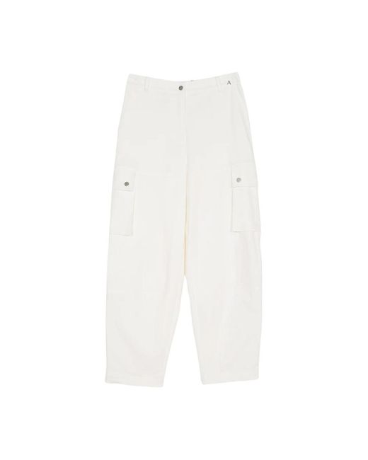 Straight Trousers Twinset de color White
