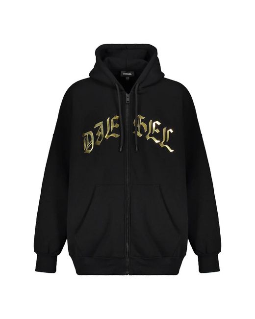 DIESEL Black Zip-Throughs for men