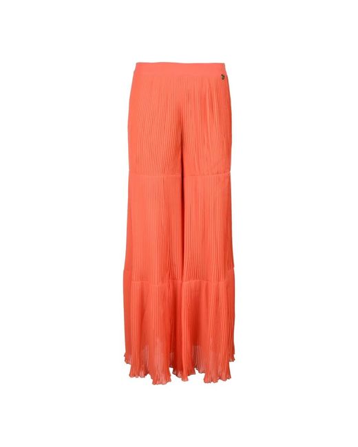 Twinset Orange Wide Trousers