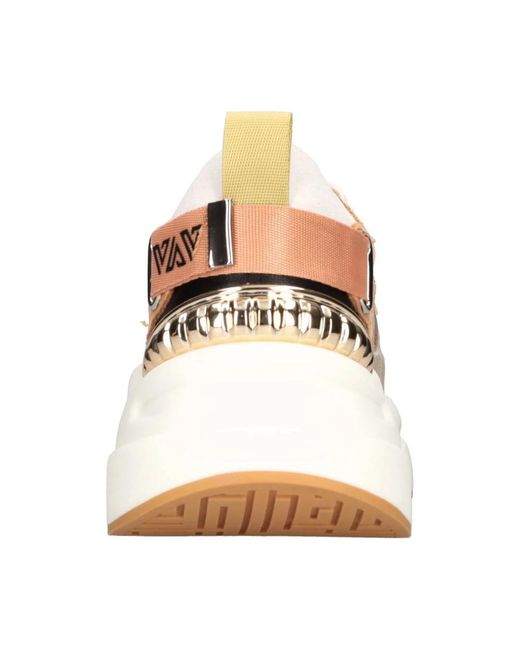 Emanuélle Vee White Sneakers Aus Leder Und Wildleder