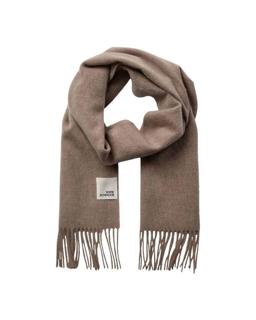 Sofie Schnoor Natural Weicher r wollschal mit fransen