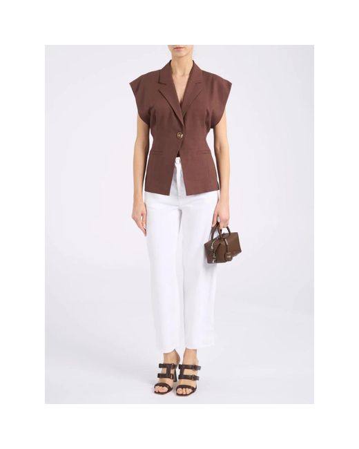 Vests Pinko de color Brown