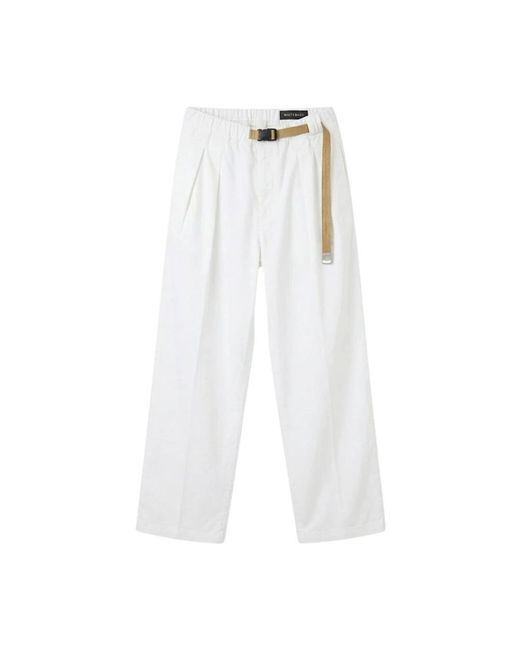 White Sand White Wide Trousers