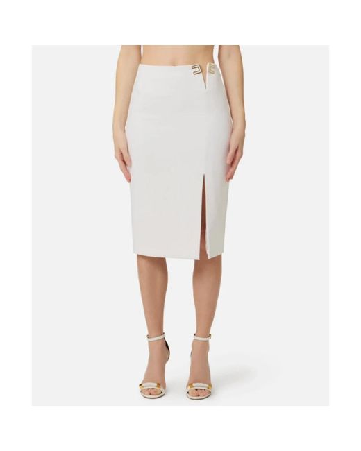 Elisabetta Franchi White Pencil Skirts
