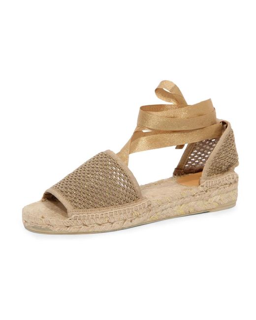 Castaner Metallic Flat Sandals