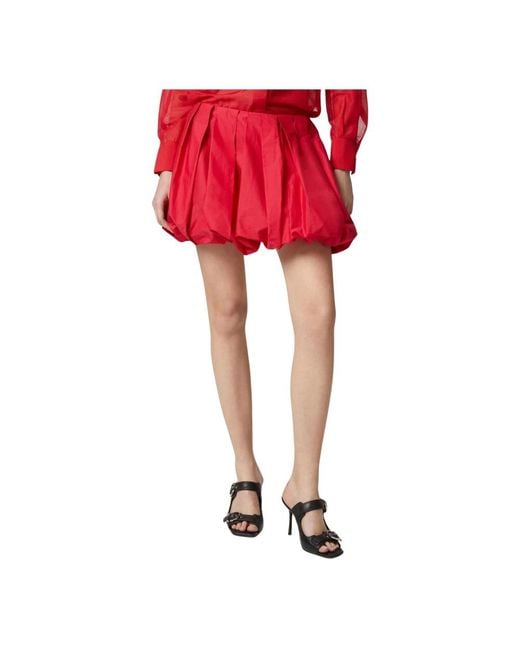Pinko Red Short Skirts