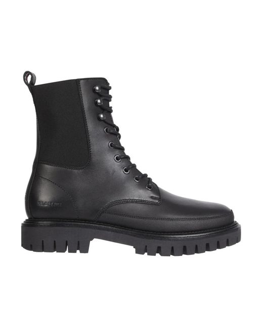 Tommy Hilfiger Black Lace-Up Boots for men
