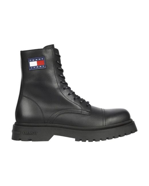 Tommy Hilfiger Black Lace-Up Boots for men