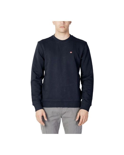 Napapijri Blauer langarm sweatshirt in Blue für Herren