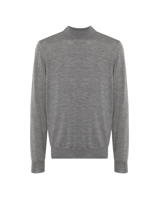 J.Lindeberg Truien & Vesten ,Grijs ,Wol Merino Turtle Neck Sweater in het Gray voor heren