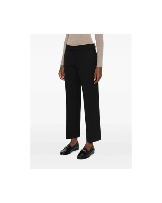 Berwich Black Straight Trousers