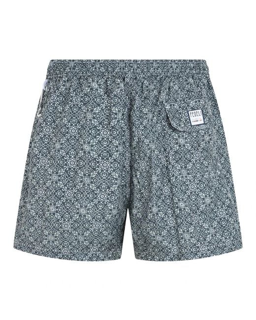 Fedeli Blue Beachwear for men