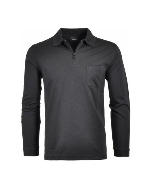 RAGMAN Effen Poloshirt in het Black voor heren