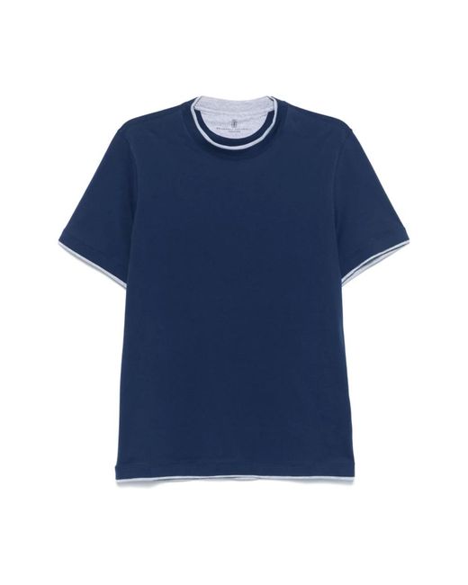 T-Shirts Brunello Cucinelli de hombre de color Blue