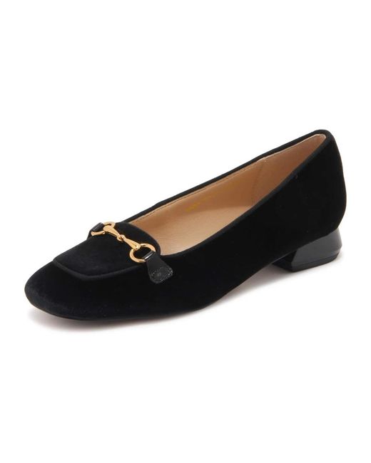 Emanuélle Vee Schoenen ,Zwart ,Fluwelen Loafer Audrey Model Zwart in het Black